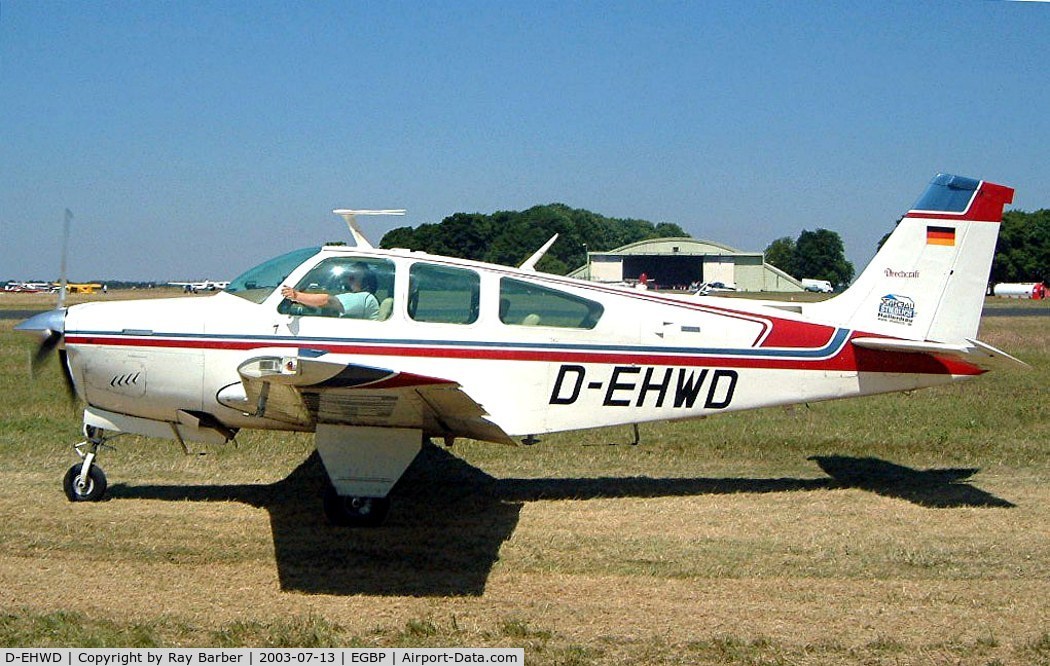 D-EHWD, 1973 Beech F33A Bonanza Bonanza C/N CE-440, Beech F33A Bonanza [CE-440] Kemble~G 13/07/2003