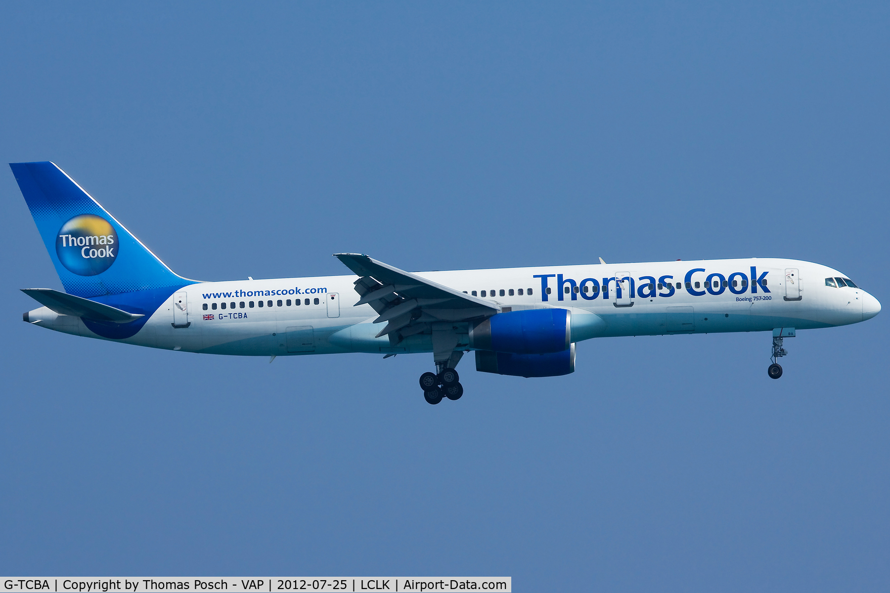 G-TCBA, 1998 Boeing 757-28A C/N 28203, Thomas Cook Airlines