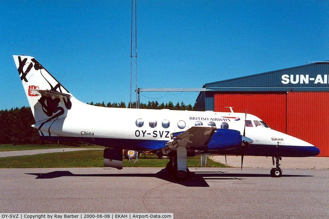 OY-SVZ, 1984 British Aerospace BAe-3102 Jetstream 31 C/N 641, British Aerospace BAe Jetstream 3110 [641] (Sun Air) Aarhus~OY 08/06/2000