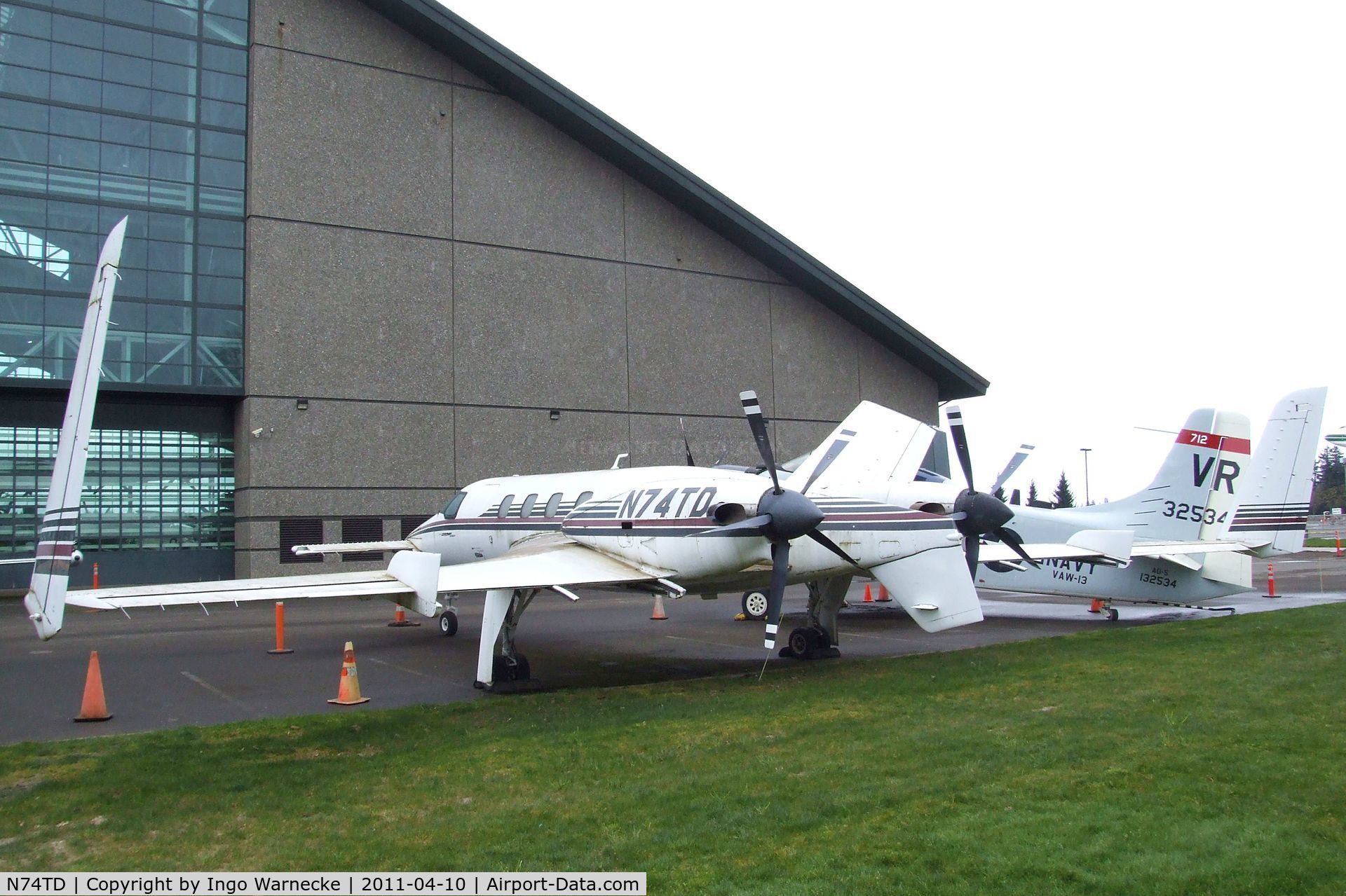 N74TD, 1992 Beech 2000A Starship 1 Starship 1 C/N NC-27, Beechcraft 2000A Starship at the Evergreen Aviation & Space Museum, McMinnville OR