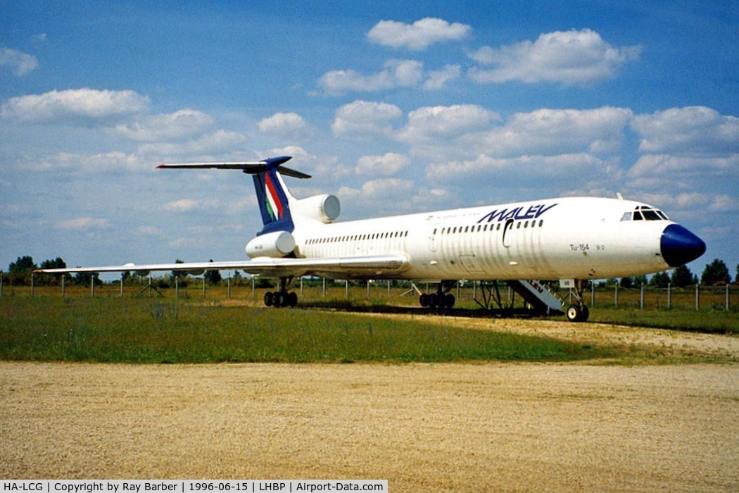 HA-LCG, 1975 Tupolev Tu-154B-2 C/N 75A127, Tupolev Tu-154B-2 [75A-127] (Malev) Budapest-Feriheghy~HA 15/06/1996