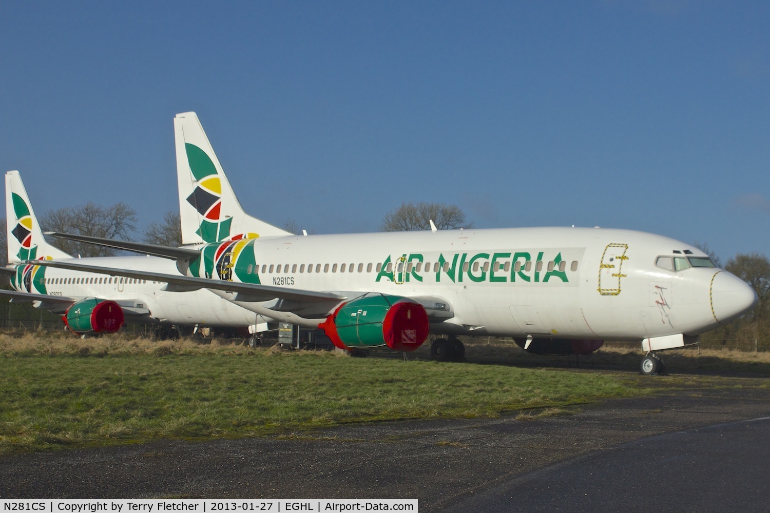 N281CS, 1999 Boeing 737-33V C/N 29340, 1999 Boeing 737-33V, c/n: 29340 in Air Nigeria Colours at Lasham