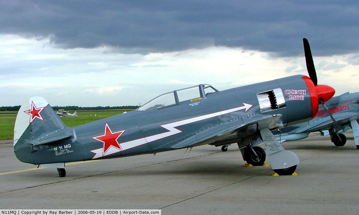 N11MQ, 1943 Let C-11 (Yak-11) C/N 171529, Yakovlev Yak C.11 [171529/YAK11-01M] Berlin-Schonefeld~D 19/05/2006. Named *Czech Ride*.