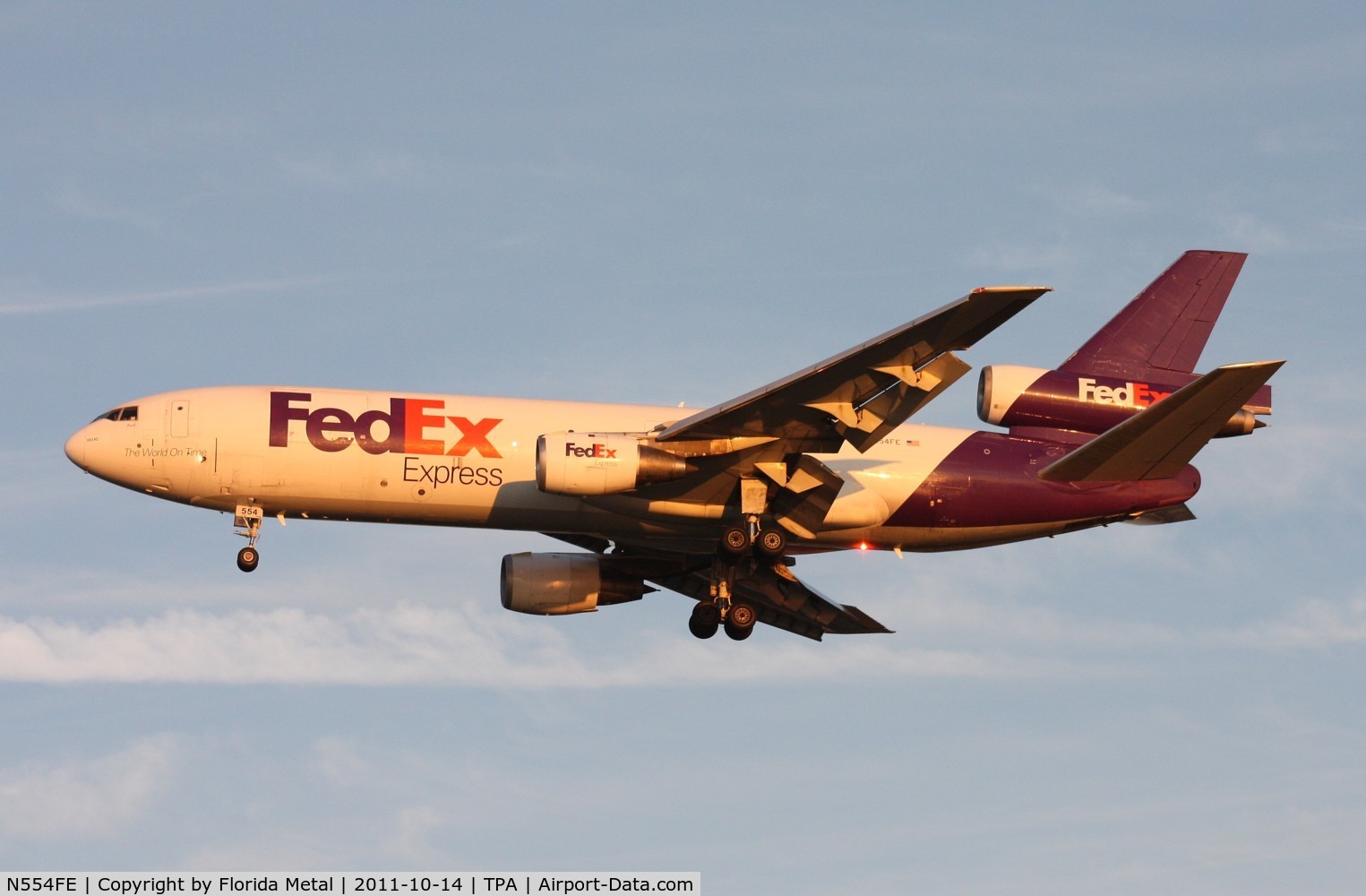 N554FE, 1972 McDonnell Douglas MD-10-10F C/N 46708, Fed Ex MD-10-10F