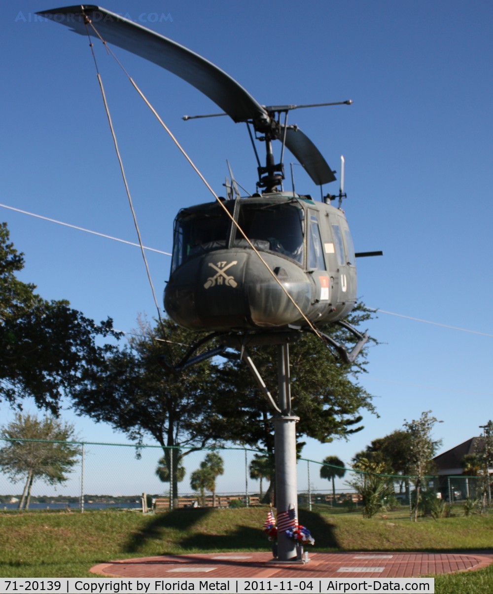 71-20139, 1971 Bell UH-1H Iroquois C/N 12963, UH-1H in a park near Cocoa Beach