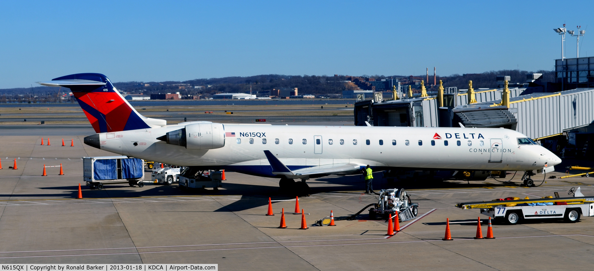 N615QX, 2002 Bombardier CRJ-701 (CL-600-2C10) Regional Jet C/N 10065, National