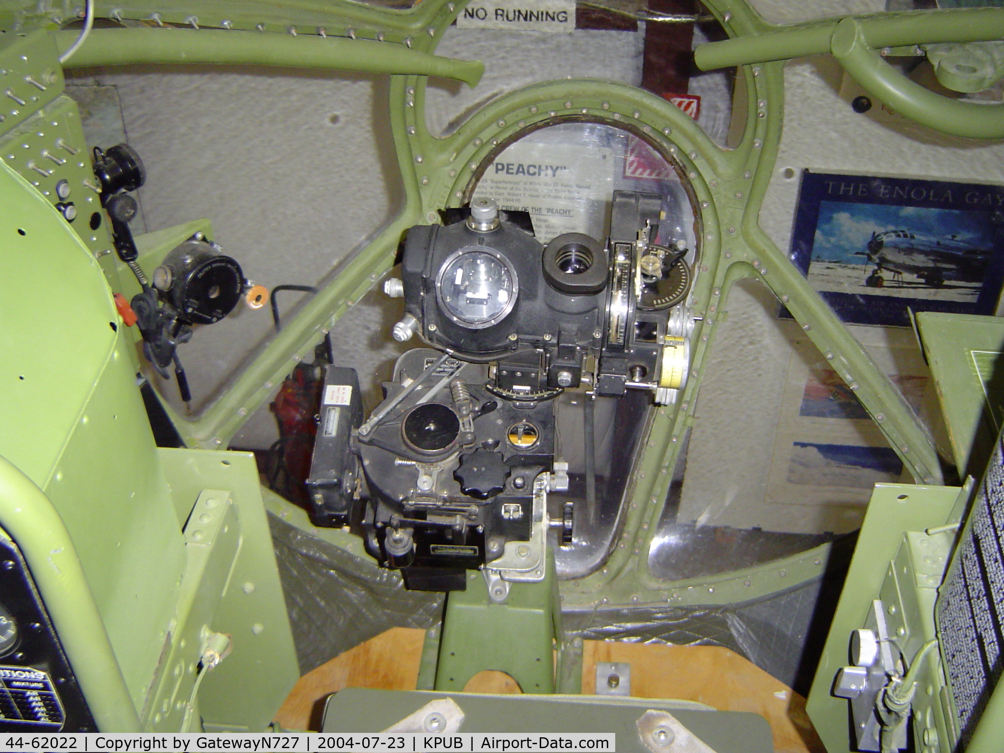 44-62022, Boeing B-29 Superfortess C/N 11499, Bomb sight.