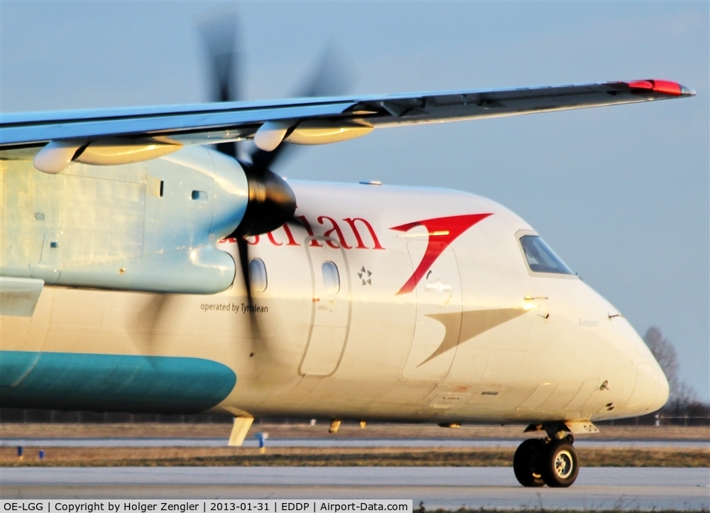 OE-LGG, 2002 De Havilland Canada DHC-8-402Q Dash 8 C/N 4074, On taxiway A8.....