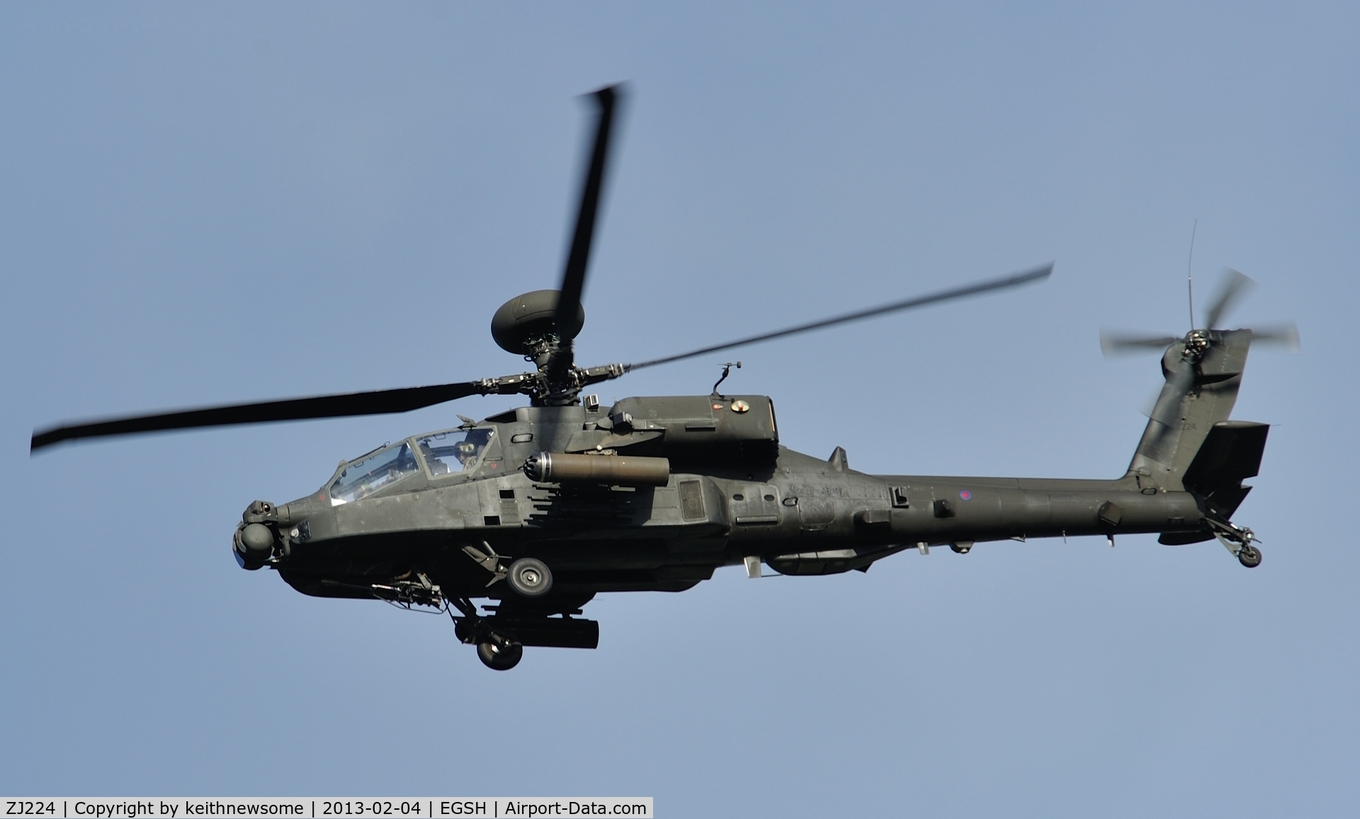 ZJ224, 2003 Westland Apache AH.1 C/N DU058/WAH058, East to West flyby !