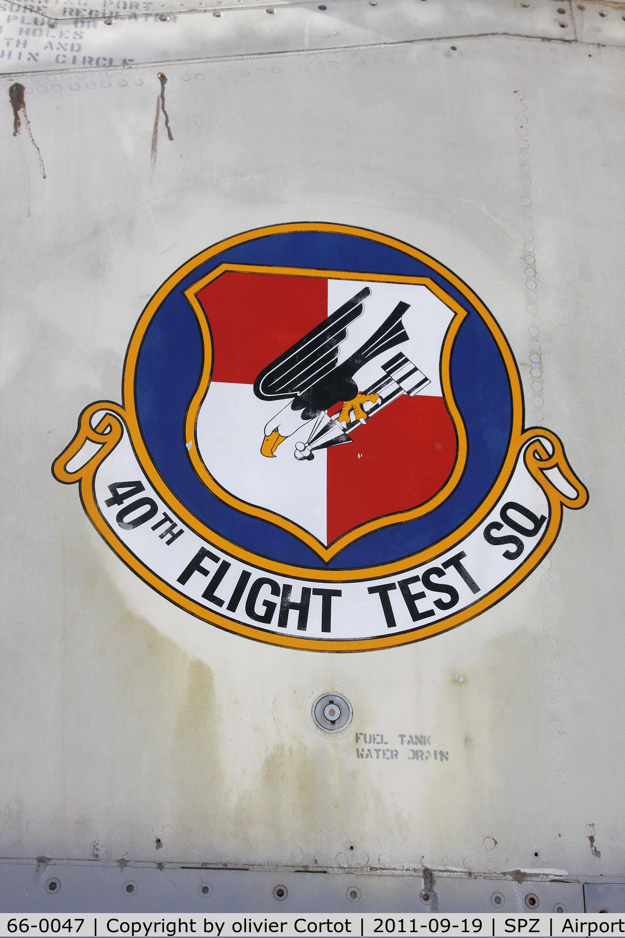 66-0047, 1966 General Dynamics EF-111A Raven C/N EF-08, Test squadron badge on the airframe