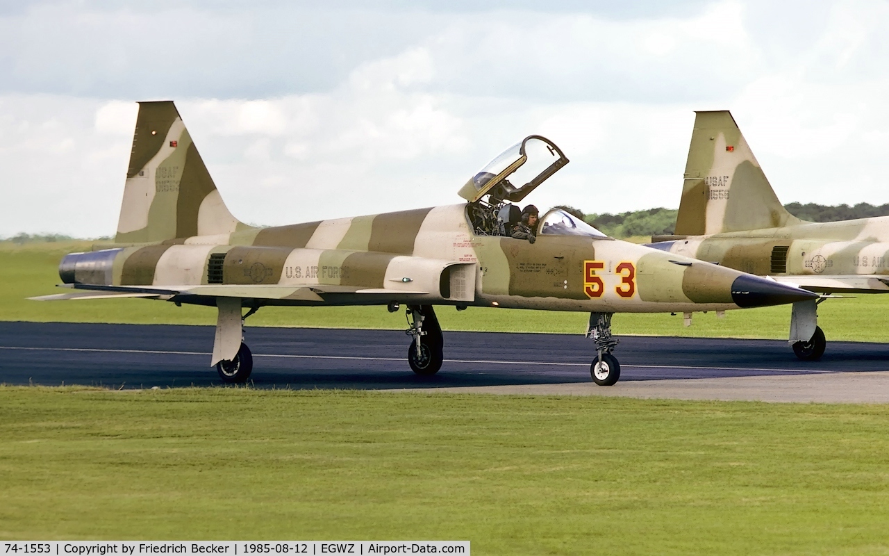 74-1553, 1974 Northrop F-5E Tiger II C/N R.1211, last chance inspection