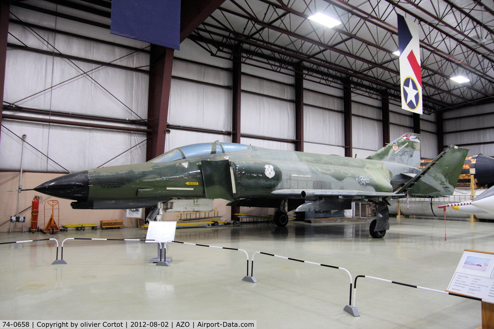 74-0658, 1974 McDonnell Douglas F-4E Phantom II C/N 4809, Inside the second facility of the museum