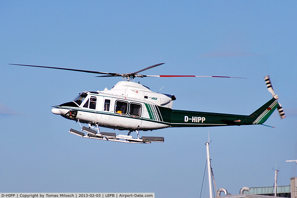 D-HIPP, Bell 412EP C/N 36305, Heliport Barcelona