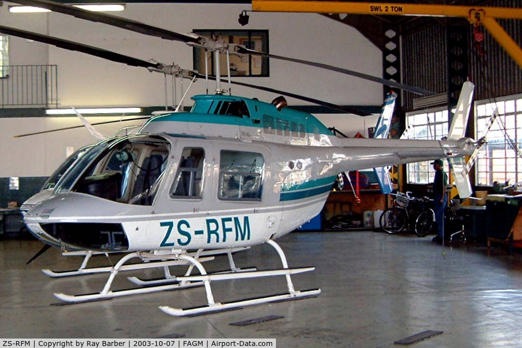 ZS-RFM, Bell 206B C/N 2890, Bell 206B-3 Jet Ranger III [2890] Rand~ZS 07/10/2003