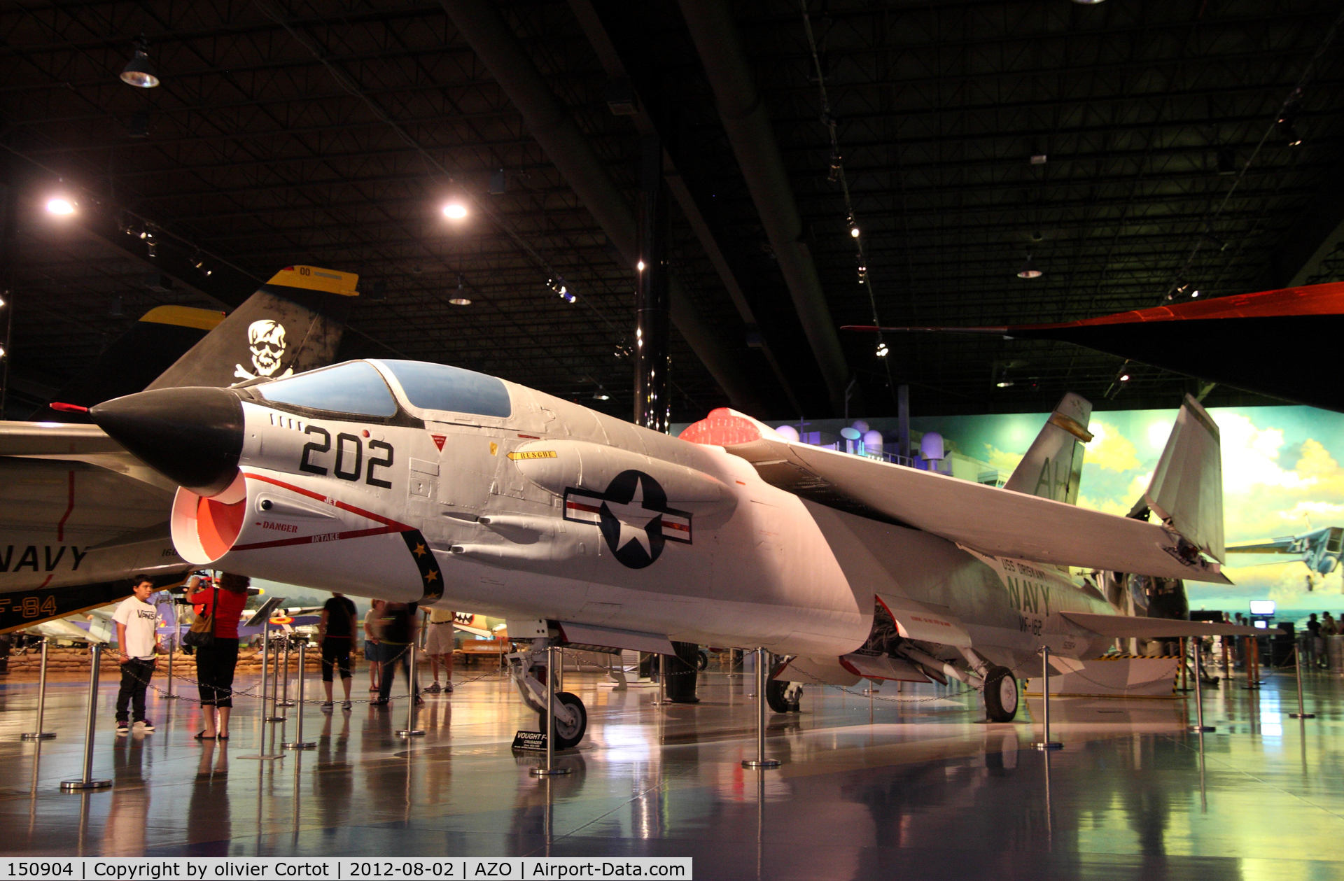 150904, Vought F-8J Crusader C/N 254E, the nice but dark hangar 1 of the Air Zoo