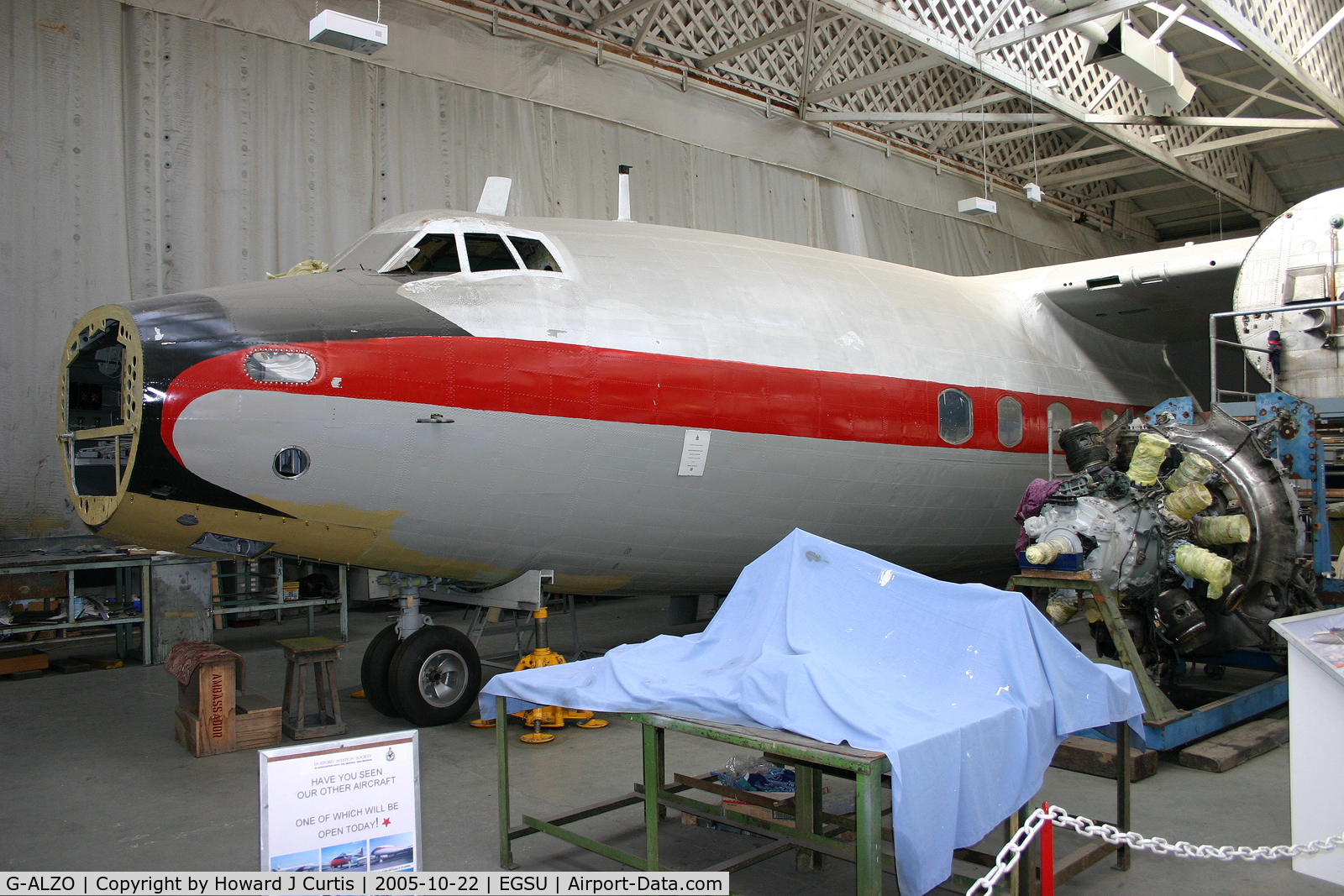 G-ALZO, 1950 Airspeed AS57 Ambassador 2 C/N 5226, Slowly being restored. The job was complete by 2012.