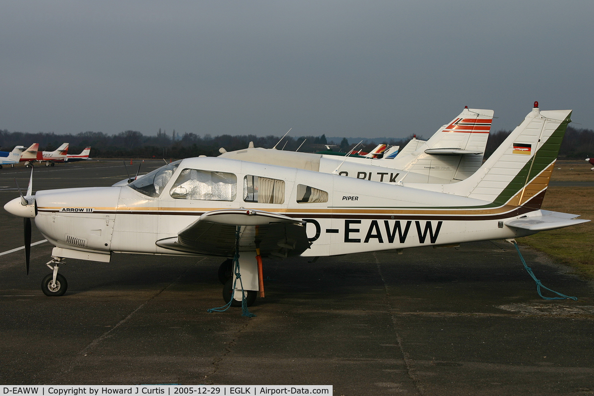 D-EAWW, 1978 Piper PA-28R-201 Cherokee Arrow III C/N 28R-7837199, Parked up for the day.