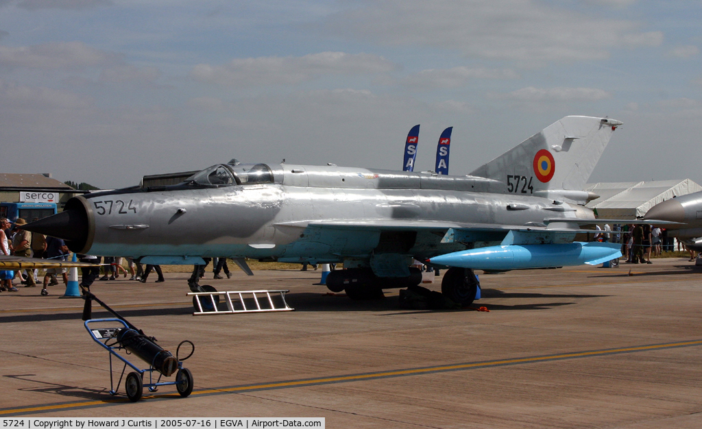 5724, Mikoyan-Gurevich MiG-21 C/N 96005724/0418, Romanian Air Force