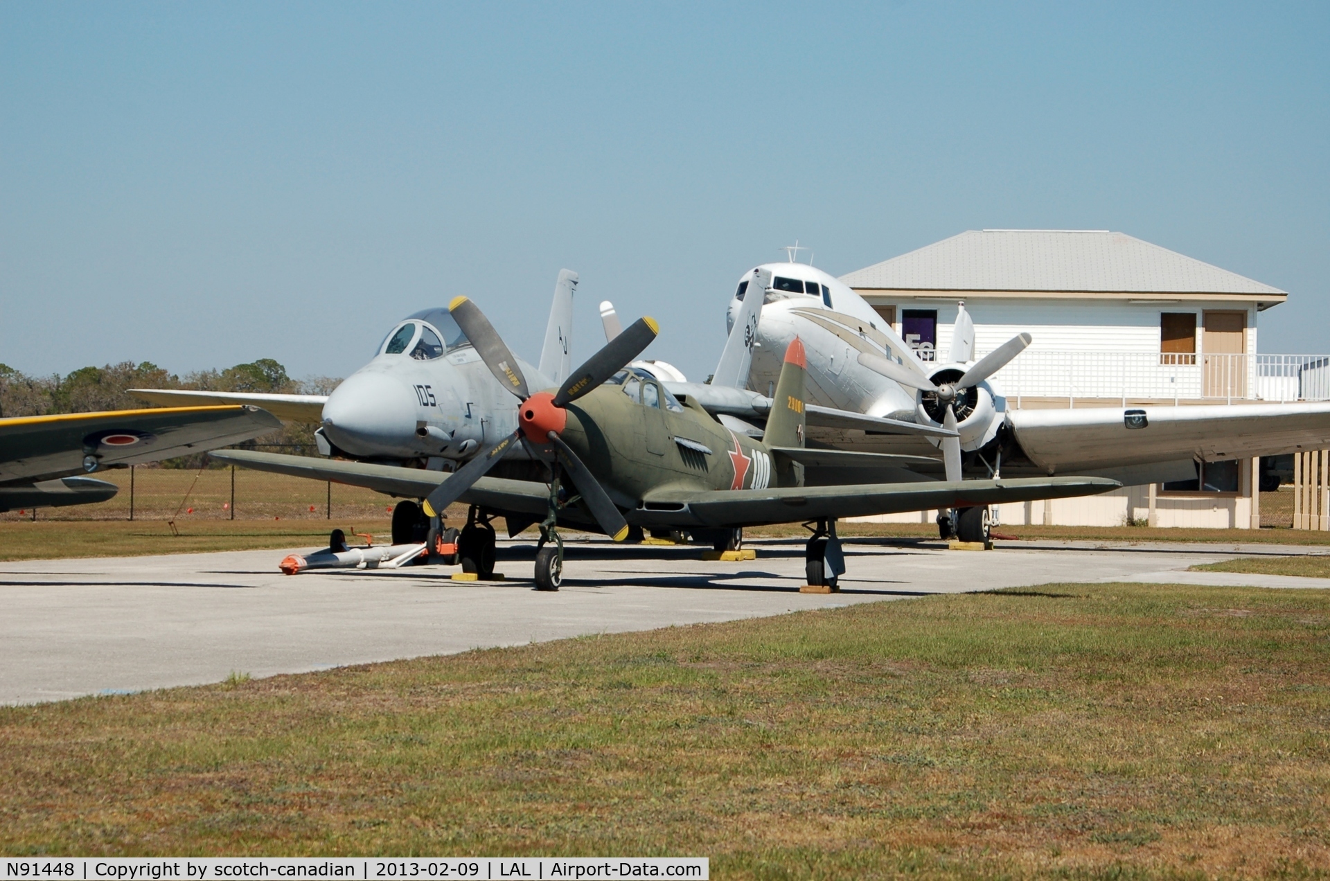 N91448, 1944 Bell P-63C Kingcobra C/N 33-766, 1944 Bell P-63C, N91448, at Lakeland Linder Regional Airport, Lakeland, FL