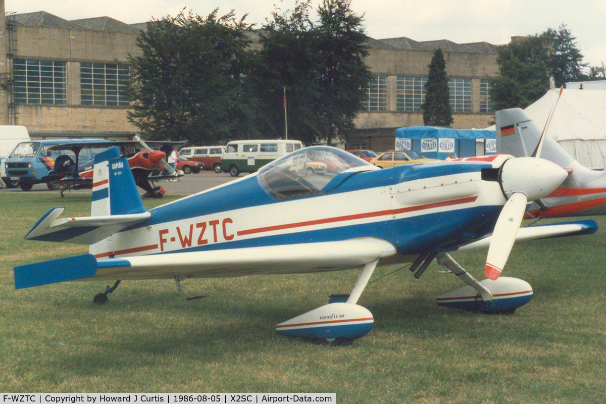 F-WZTC, Pena Capena C/N 01, Privately owned. Now F-PZTC. At the World Aerobatics Championships at South Cerney.