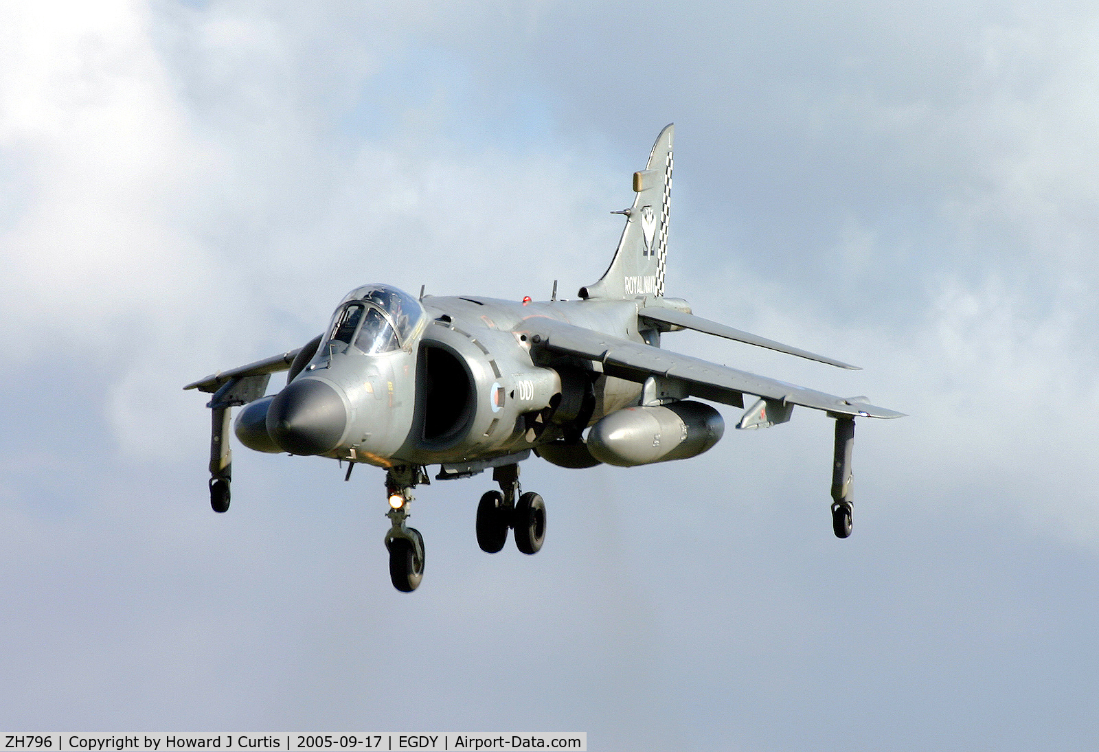 ZH796, 1995 British Aerospace Sea Harrier F/A.2 C/N NB01, Coded 001-L