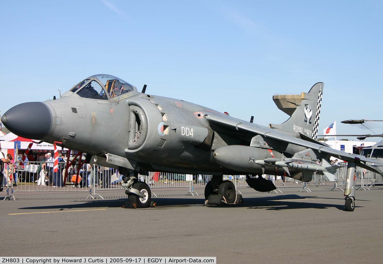 ZH803, 1996 British Aerospace Sea Harrier F/A.2 C/N NB08, Coded 004-L.