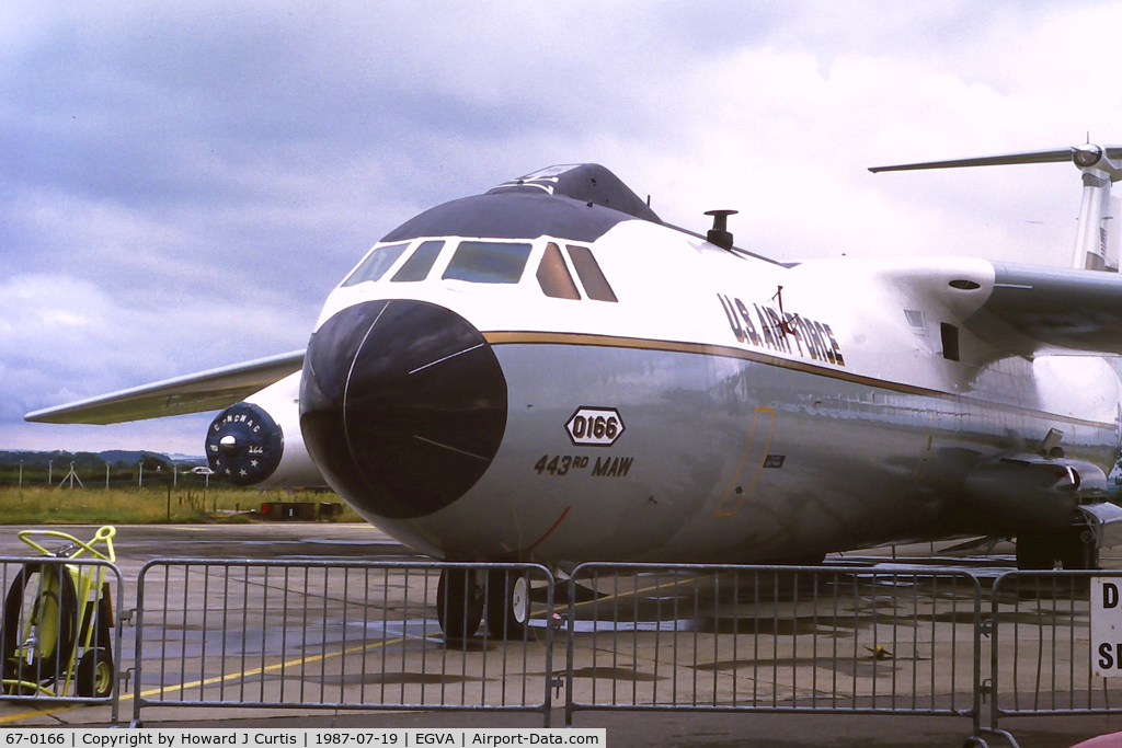 67-0166, 1968 Lockheed C-141B Starlifter C/N 300-6285, United States' Air Force. Last C-141 built.
