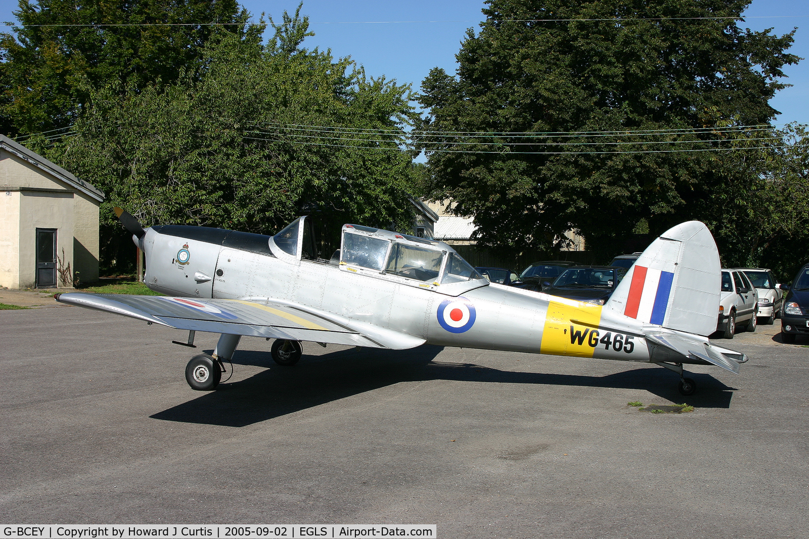 G-BCEY, 1951 De Havilland DHC-1 Chipmunk T.10 C/N C1/0515, Painted as WG465. Privately owned.