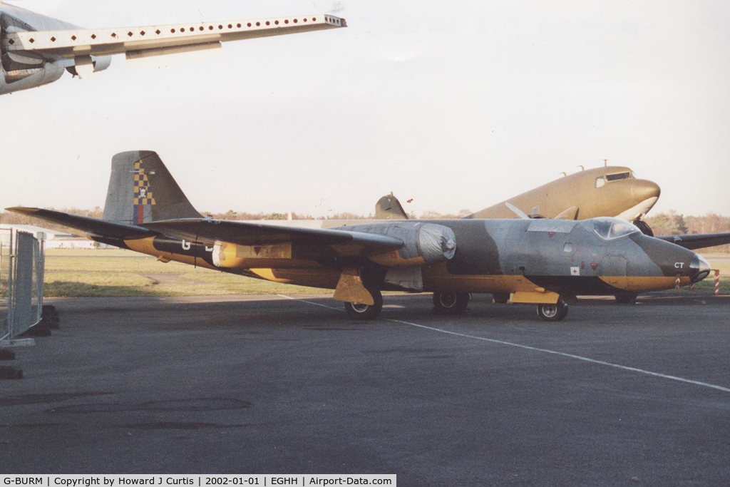 G-BURM, 1955 English Electric Canberra TT.18 C/N EEP71324, Painted as WJ680. Being prepared for a ferry flight to Australia.