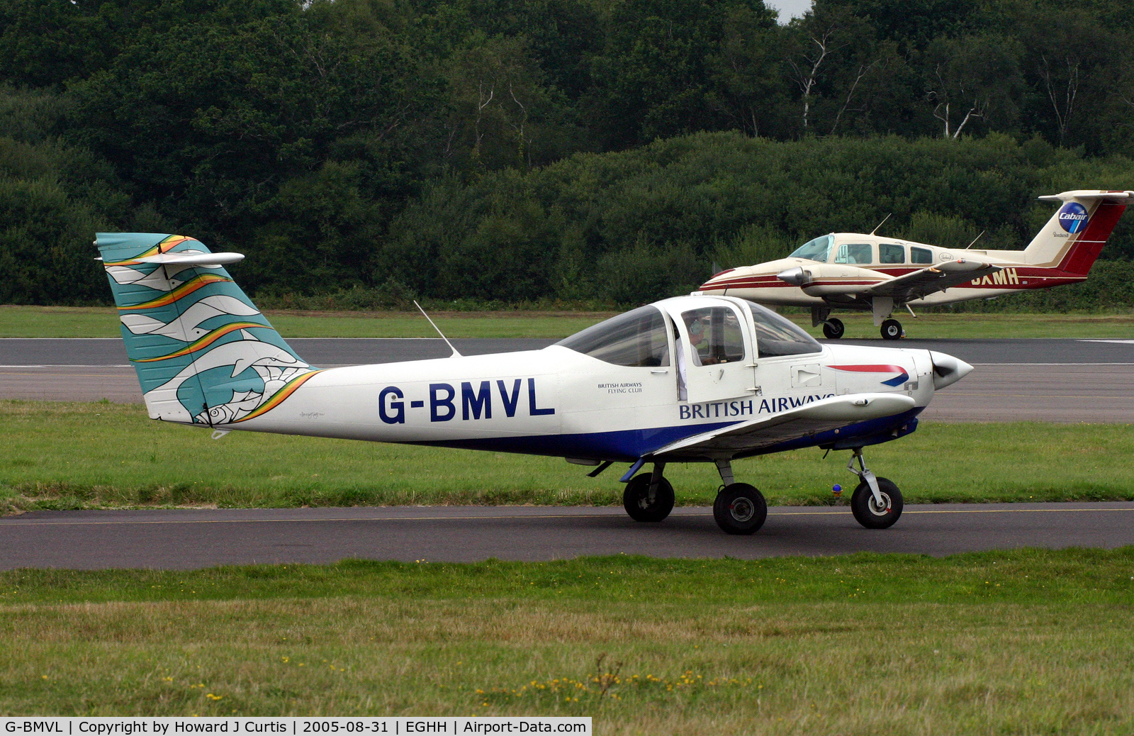 G-BMVL, 1979 Piper PA-38-112 Tomahawk Tomahawk C/N 38-79A0033, British Airways Flying Club, flying tails colours.