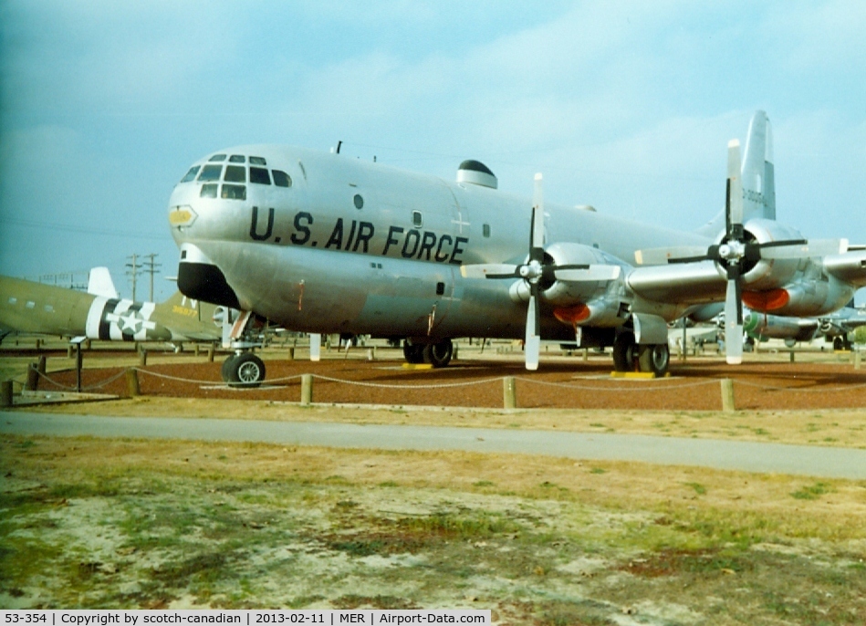 53-354, 1953 Boeing KC-97L Stratofreighter C/N 17136, 1953 Boeing KC-97L Stratofreighter, S/N 53-354,  at Castle Air Museum, Atwater, CA - July 1989
