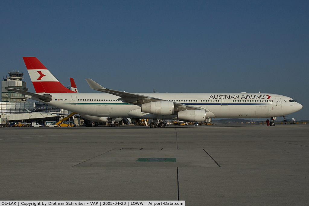 OE-LAK, 1997 Airbus A340-313 C/N 169, Austrian Airlines Airbus A340-300