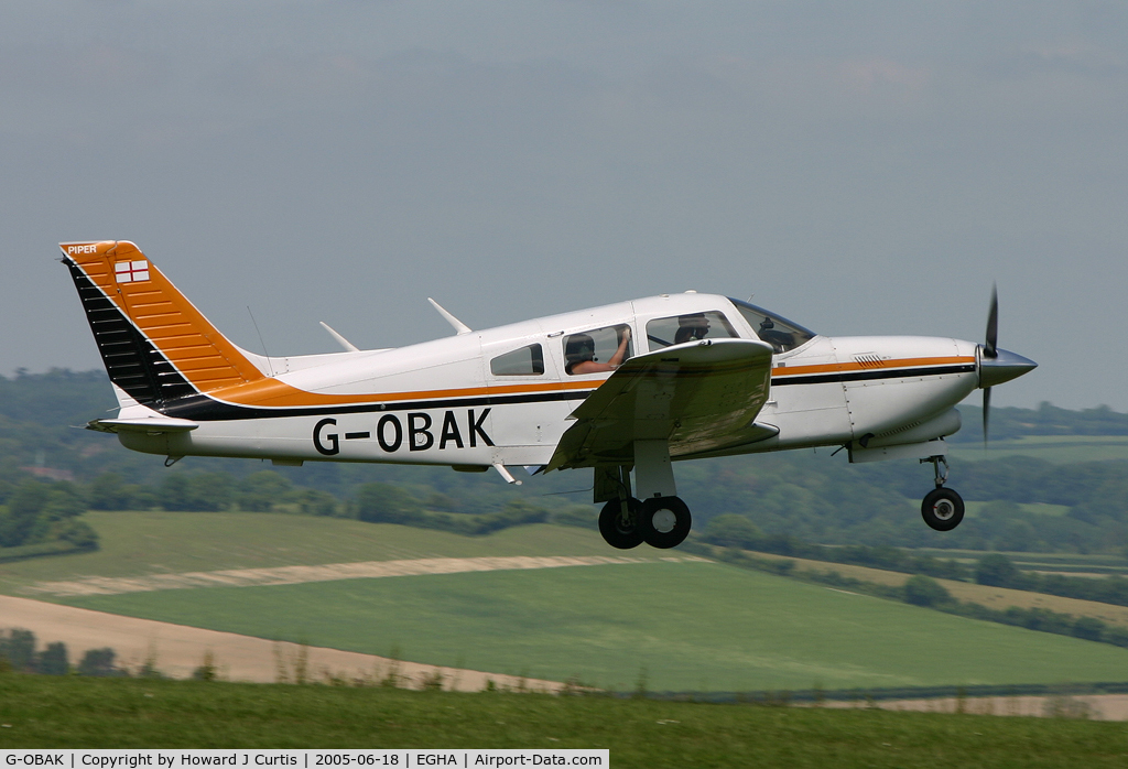 G-OBAK, 1977 Piper PA-28R-201T Cherokee Arrow III C/N 28R-7703054, Privately owned.