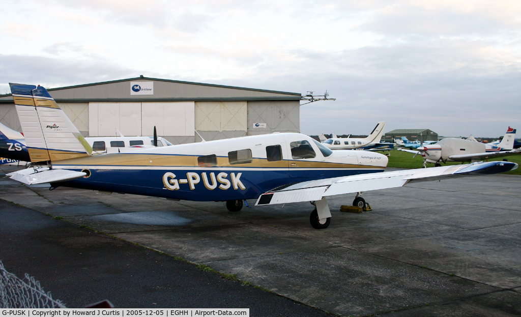 G-PUSK, 2000 Piper PA-32R-301 Saratoga II HP C/N 32-46163, Privately owned.
