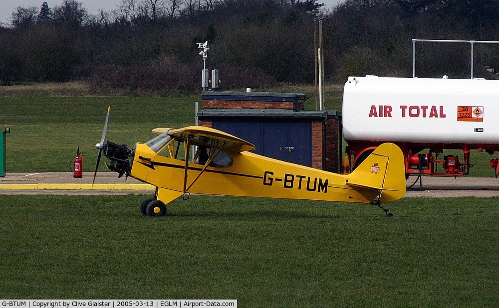 G-BTUM, 1946 Piper J3C-65 Cub Cub C/N 19516, Ex: NC6335H > N6335H > G-BTUM - Originally in private hands September 1991 and currently with and a trustee of, G-BTUM Syndicate since December 1994.