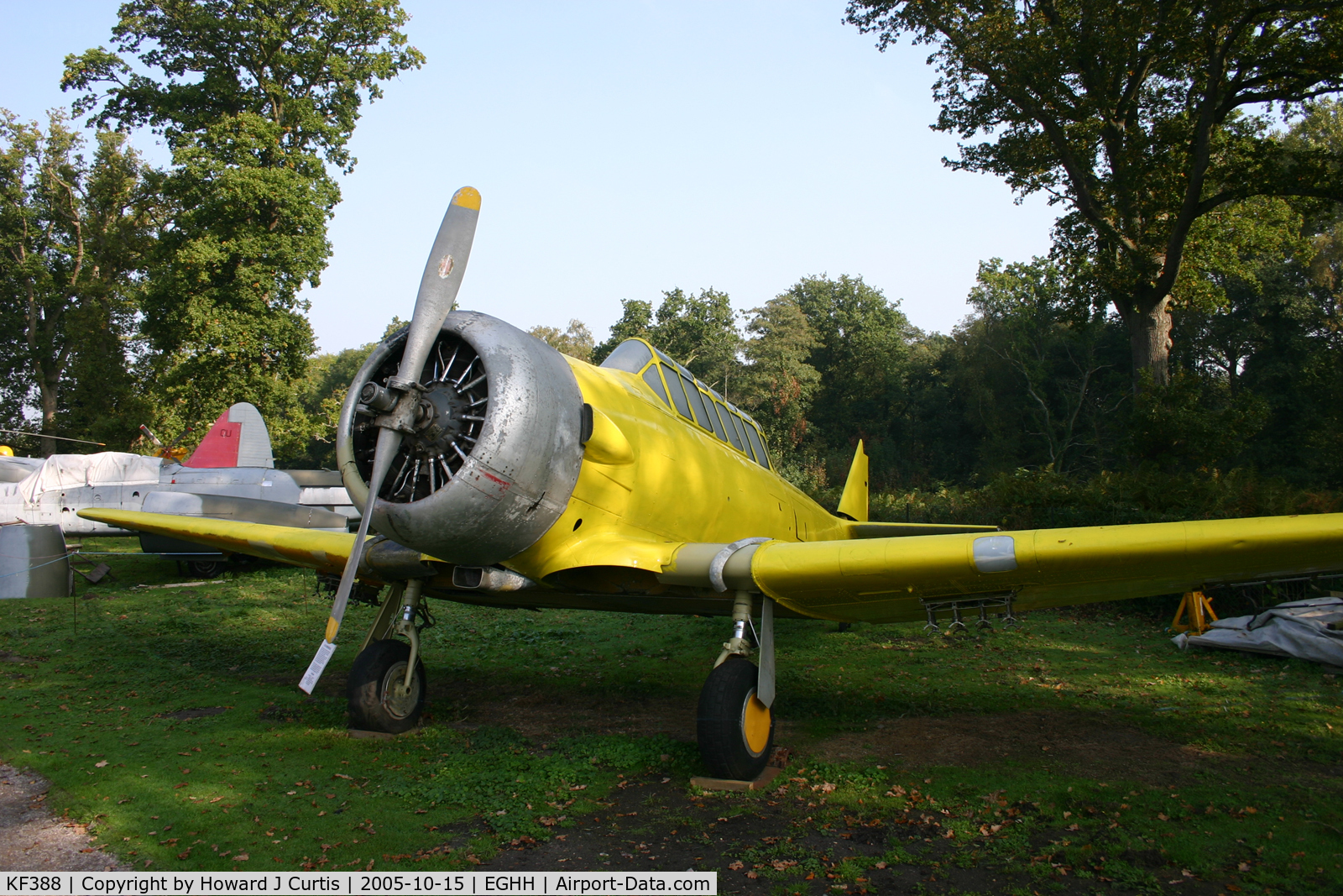 KF388, North American Harvard IIB C/N Composite, On rebuild at the Bournemouth Aviation Museum.