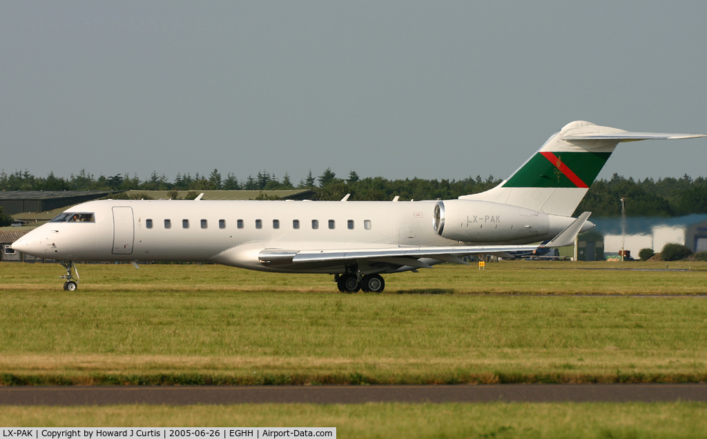 LX-PAK, 2006 Bombardier BD-700-1A10 Global Express C/N 9197, Privately owned