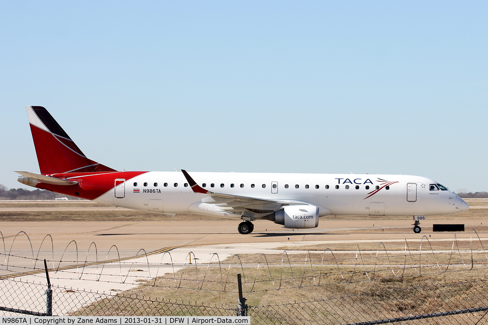 N986TA, Embraer ERJ-190-100 IGW 190AR C/N 19000360, Taca Embraer at DFW Airport