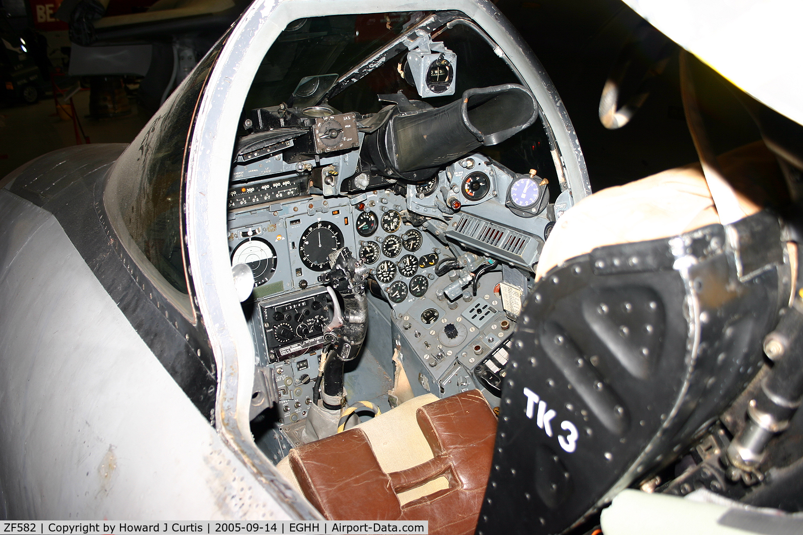 ZF582, English Electric Lightning F.53 C/N 95281, Preserved at the Bournemouth Aviation Museum. Cockpit only.