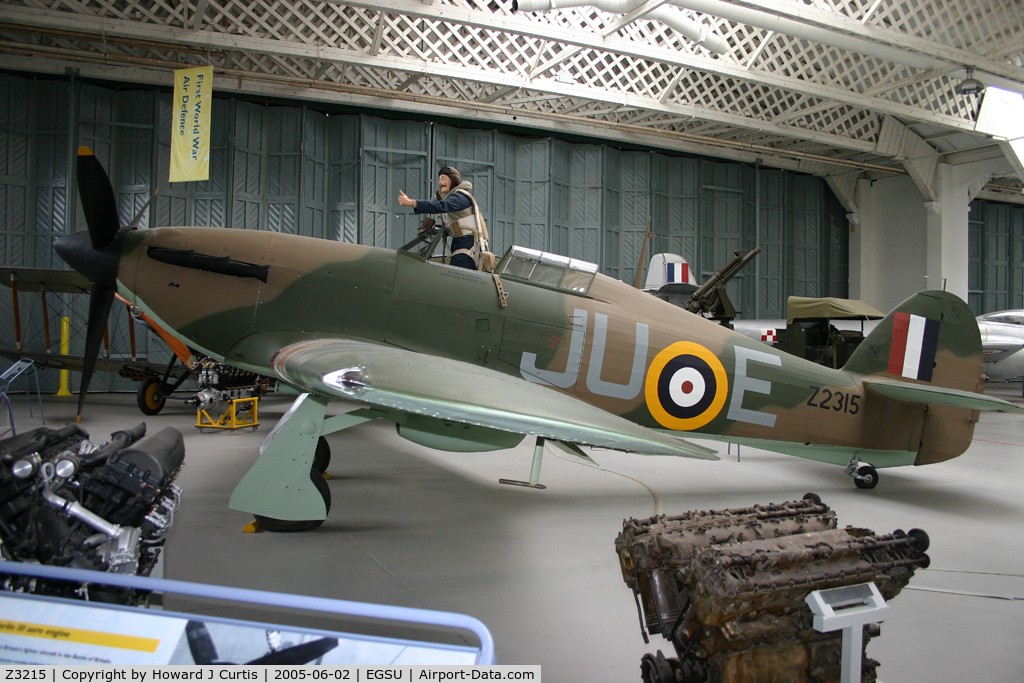 Z3215, Hawker Hurricane IIA Replica C/N Not found, Coded JU-E. Preserved at the Imperial War Museum.