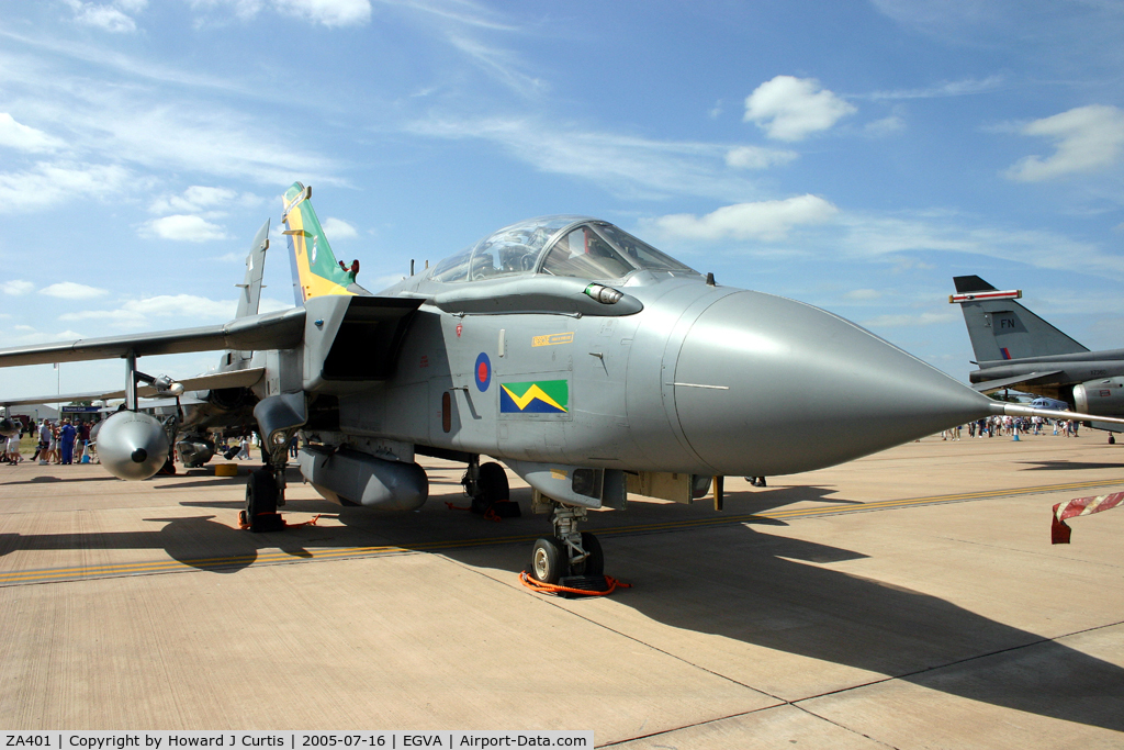 ZA401, 1982 Panavia Tornado GR.4A C/N 206/BS068/2207, At RIAT. Royal Air Force, special marks.