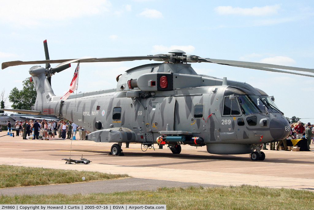 ZH860, 2002 AgustaWestland EH-101 Merlin HM1 (Mk111) C/N 50164/RN40, 269, subtle tiger striping!