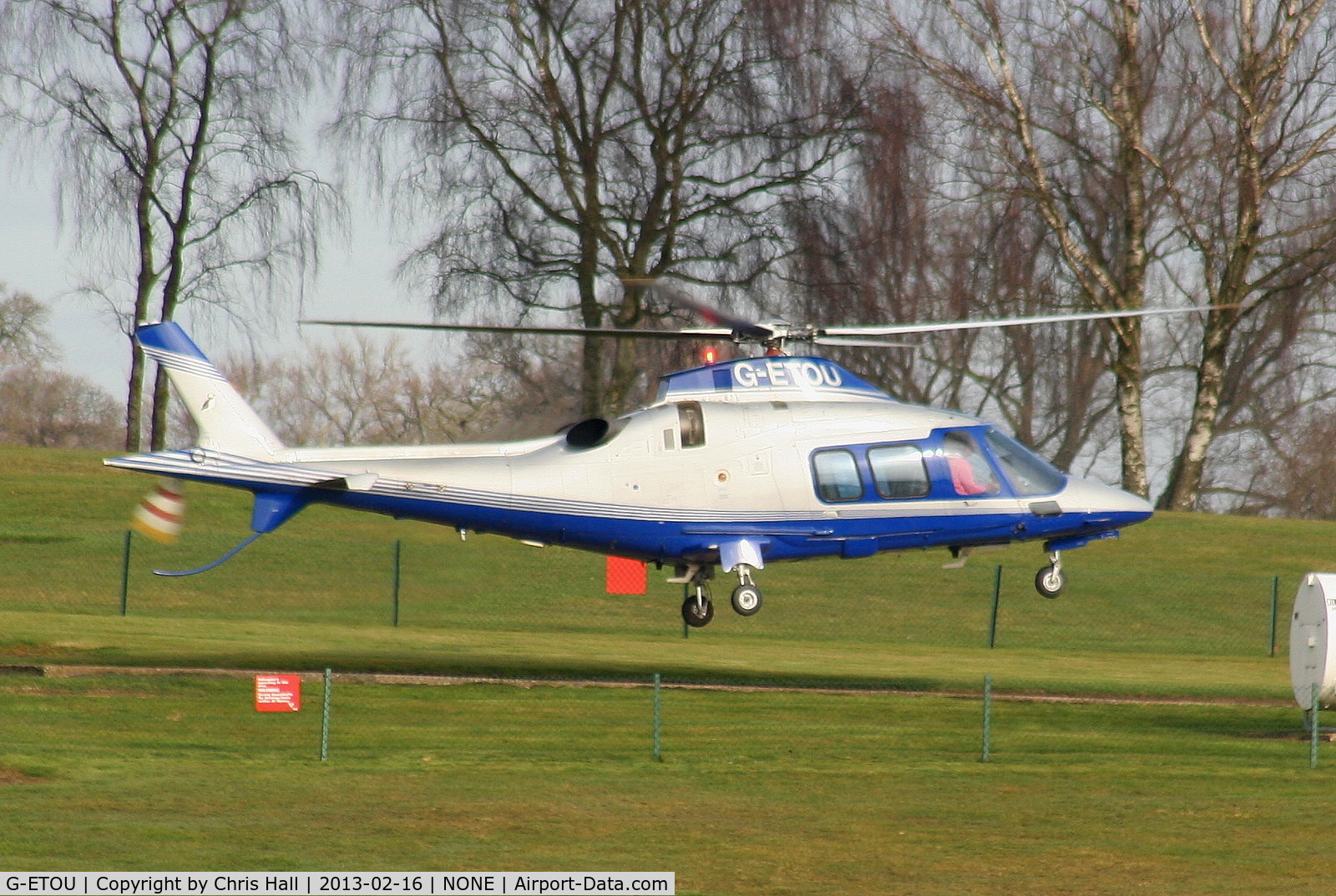 G-ETOU, 2006 Agusta A-109S Grand C/N 22028, Jonathan Palmer arriving at Oulton Park in G-ETOU