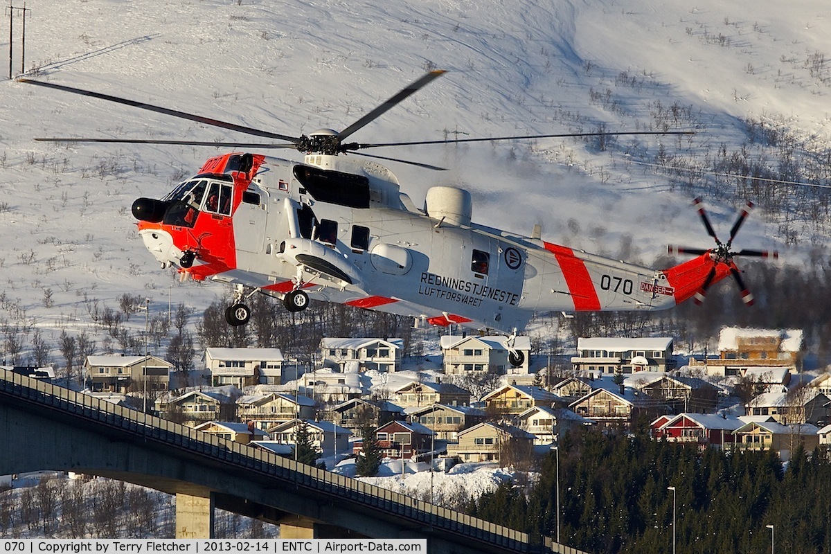 070, 1972 Westland Sea King Mk.43 C/N WA751, Norwegian Air Force 1972 Westland Sea King Mk.43, c/n: WA751 at Tromso