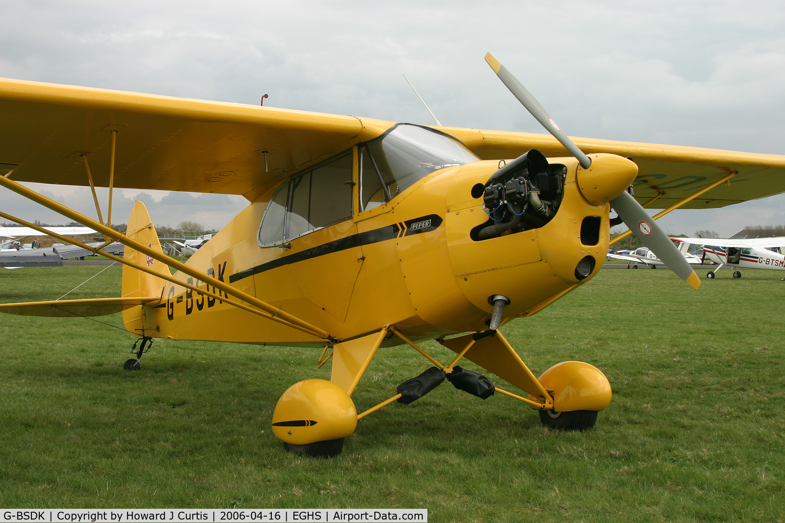 G-BSDK, 1941 Piper J-5A Cub Cruiser Cub Cruiser C/N 5-175, Privately owned, at the PFA fly-in here.