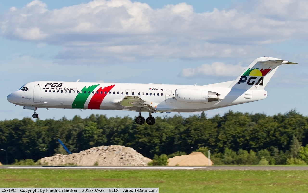 CS-TPC, 1990 Fokker 100 (F-28-0100) C/N 11287, short final RW06