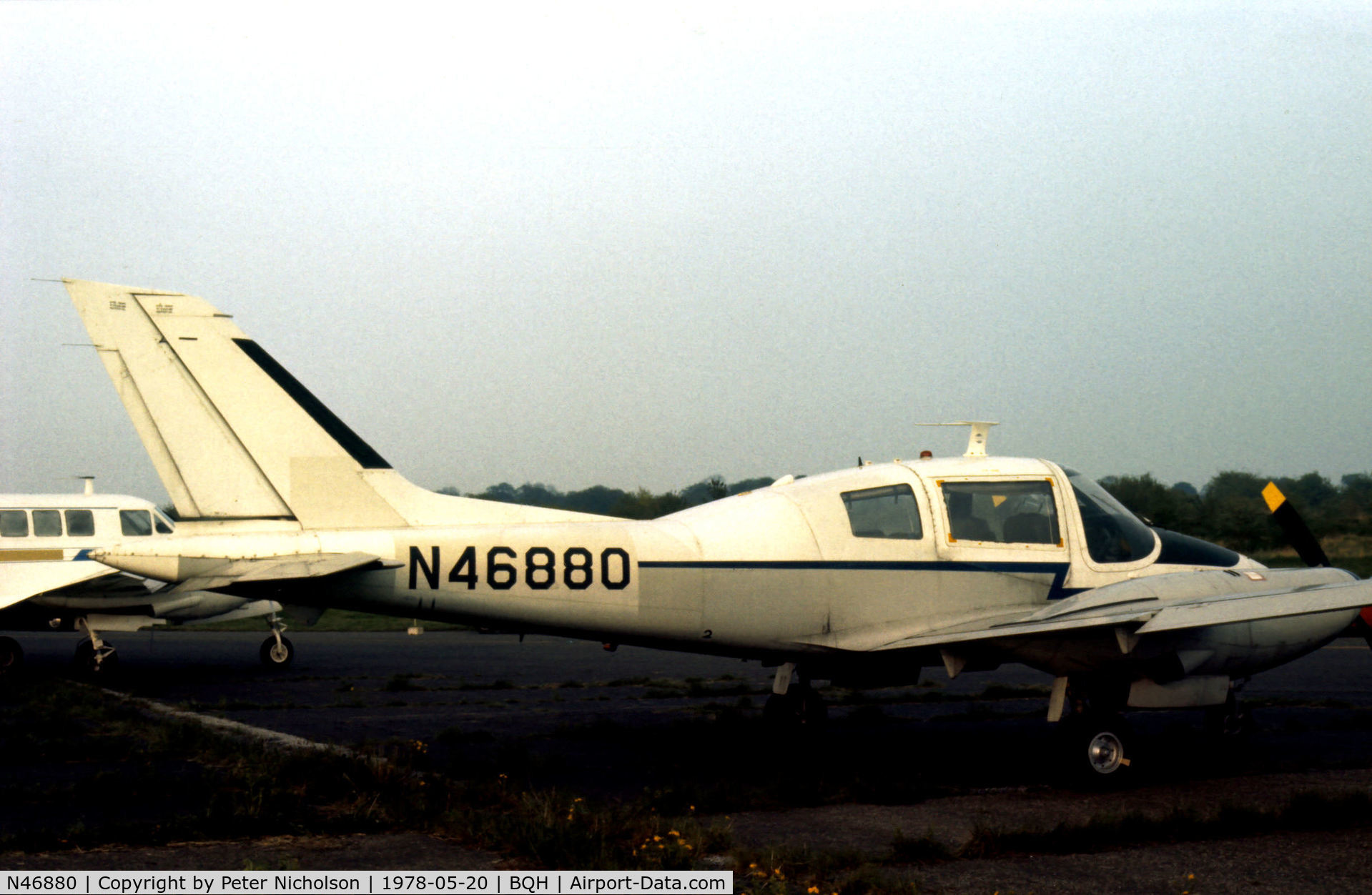 N46880, 1966 Beagle B-206 Series 1 C/N B033, Former RAF Basset CC.1 XS781 awaiting ferry flight to the United States seen at Biggin Hill in May 1978.