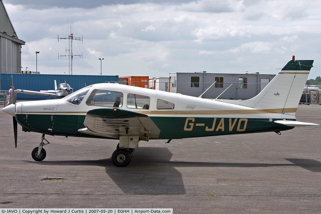 G-JAVO, 1979 Piper PA-28-161 Warrior C/N 28-8016130, Privately owned.