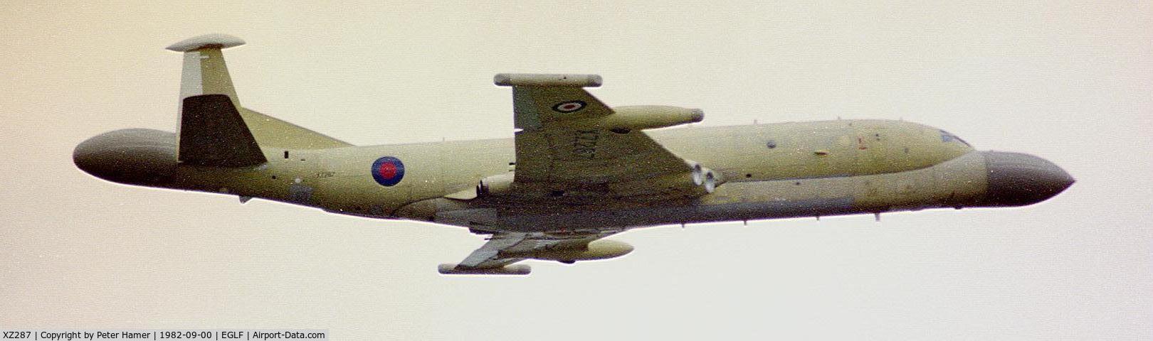 XZ287, 1981 British Aerospace Nimrod AEW.3 C/N 8049, Farnborough 1982