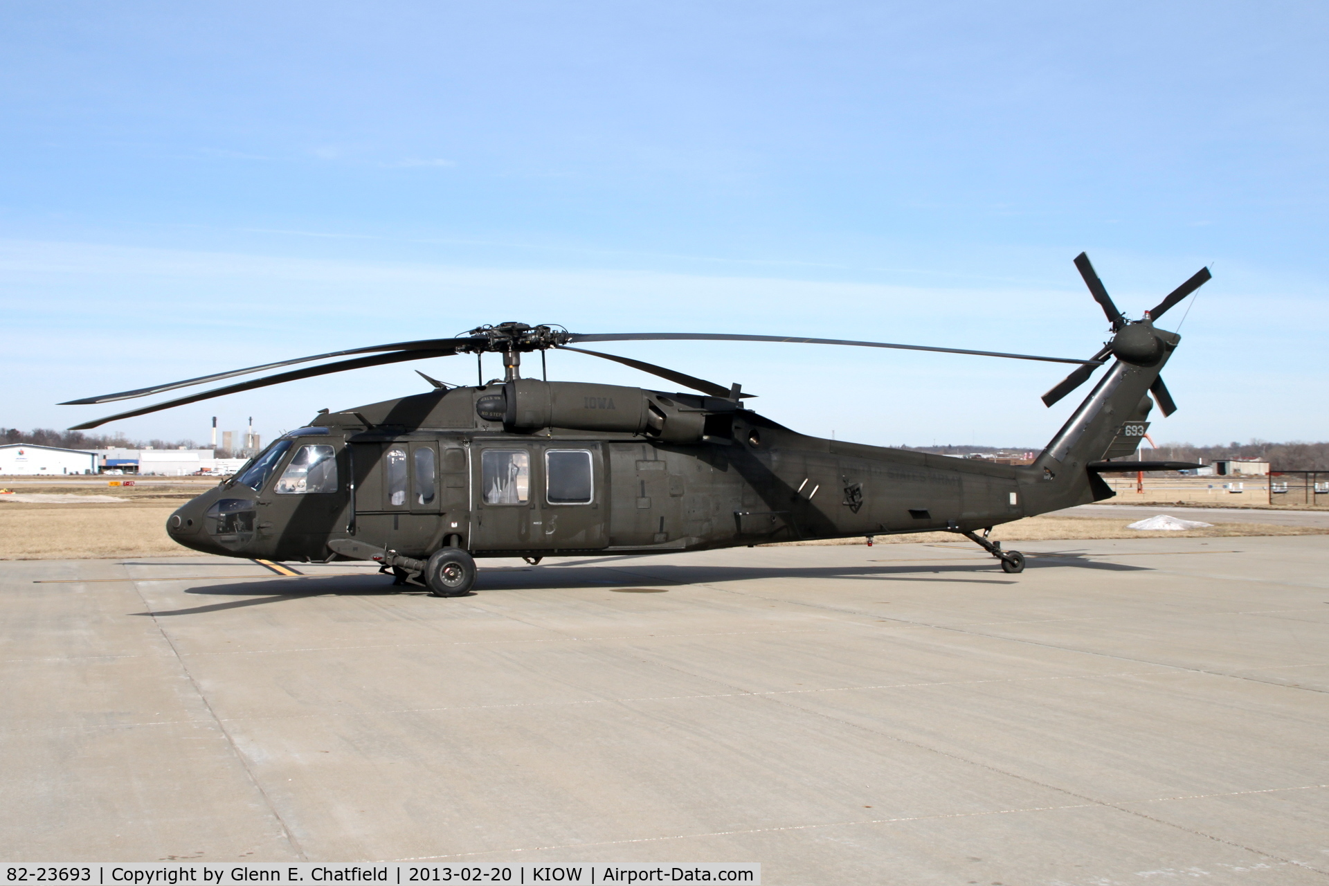 82-23693, 1982 Sikorsky UH-60A Black Hawk C/N 70516, Parked on the ramp